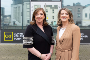 Debbie Moore and Patrice O'Keeffe outside Comyn Kelleher Tobin's Office